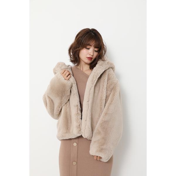 Faux Fur Hoodie Short CT | リエンダ(rienda) | 110CA930-0400 ...