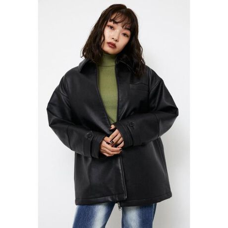 F／LEATHER OVER COAT | ラグア ジェム(LAGUA GEM) | マルイウェブチャネル