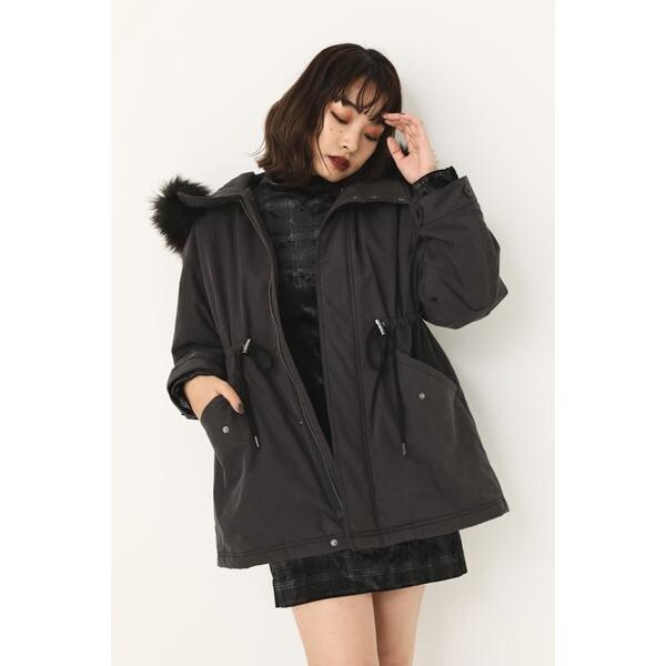 lagua gem ファーコート Mサイズ F／FUR MODS COAT | ラグア ジェム