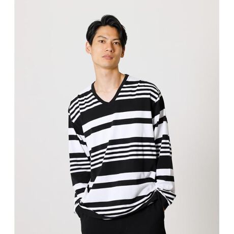 MULTI BORDER LONG TEE | アズールバイマウジー(AZUL BY MOUSSY 