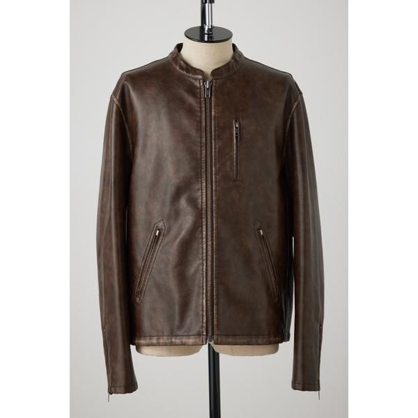 フェイクレザーライダースジャケット　アズール AZUL by moussy（アズールバイマウジー）の「フェイクレザージャケット