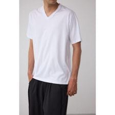 AZコットン VネックロゴTシャツ