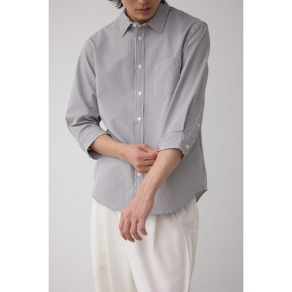 アズールバイマウジー 長袖シャツ トップス 無地 胸ポケット コットン混 メンズ Sサイズ ベージュ AZUL by moussy アズールバイマウジー 長袖シャツ トップス 胸ポケット 無地 メンズ L