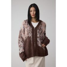 起毛総柄カーディガン
