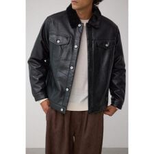 ボアライニング合皮ブルゾン