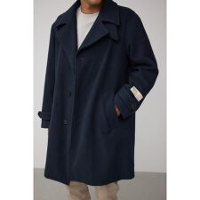 ウール混ステンカラーコート