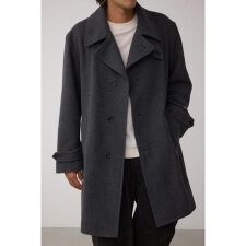 ウール混ステンカラーコート