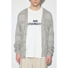 透かし編み柄変化カーディガン