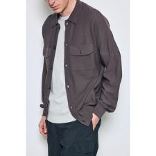 衿付きサファリニットカーディガン