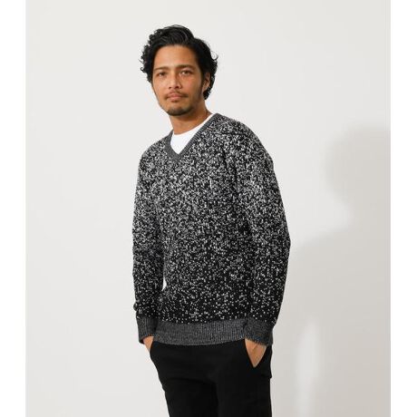 NKNIT mulch color striped knit（Sweater with multicolor stripes 