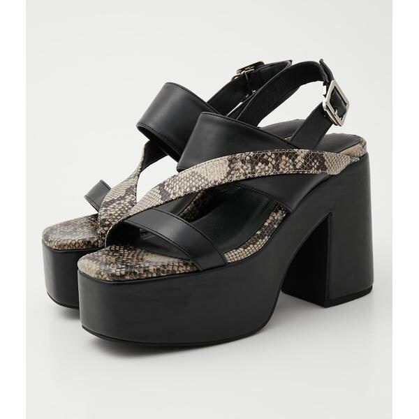 PYTHON CROSS BELT SANDALS | アズールバイマウジー(AZUL BY MOUSSY 