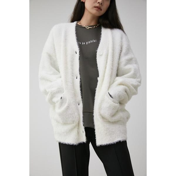 SHAGGY KNIT CARDIGAN | アズールバイマウジー(AZUL BY MOUSSY