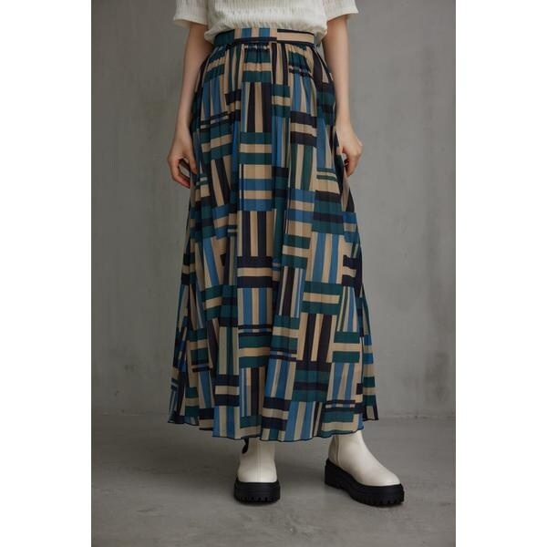 ジオメトリック柄スカート | アズールバイマウジー(AZUL BY MOUSSY