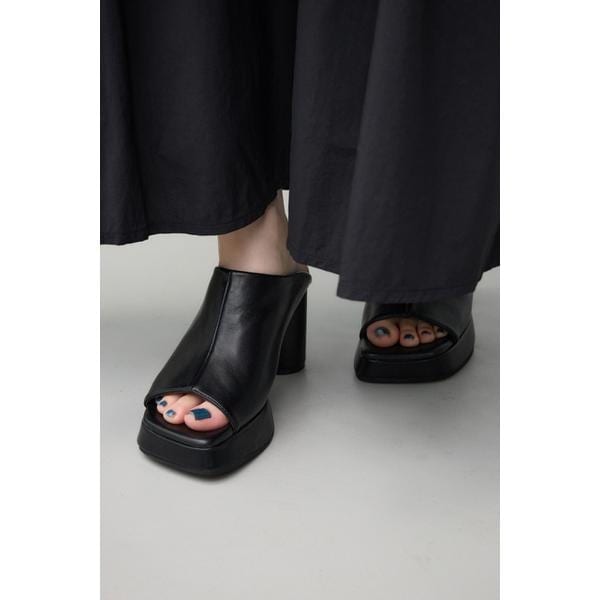 FRAY ID スクエアトゥミュール 黒 FRAY I.D（フレイアイディー）の