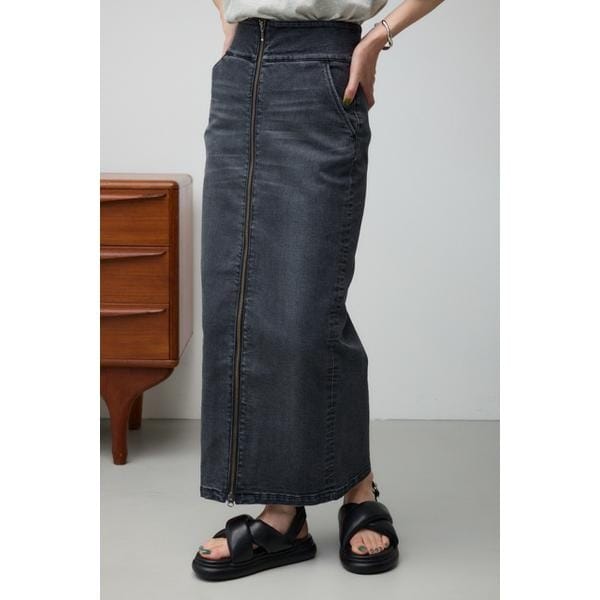 azul スカート デニム center slit denim midi skirt オファー レディース