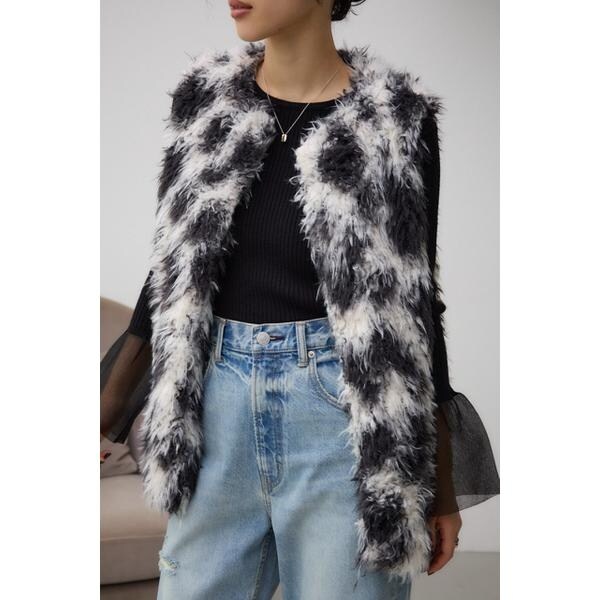 プードルフェイクファーベスト | アズールバイマウジー(AZUL BY MOUSSY