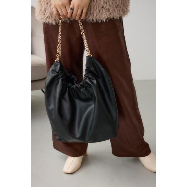 moussy バッグ　チェーンバッグ チェーンハンドルギャザートートバッグ | アズールバイマウジー