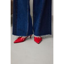 ダブルクロスポインテッドパンプス
