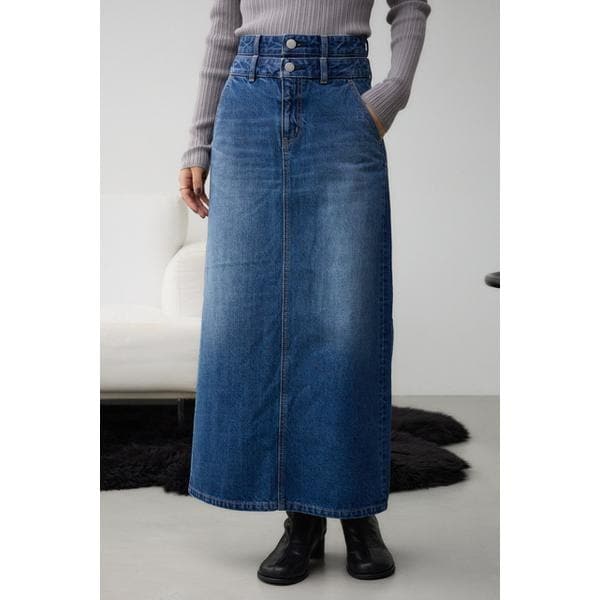 AZUL DENIM クロスウエストデニムスカート | アズールバイマウジー