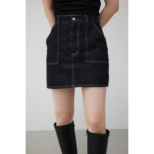 AZUL DENIM レオパードミニスカート | アズールバイマウジー