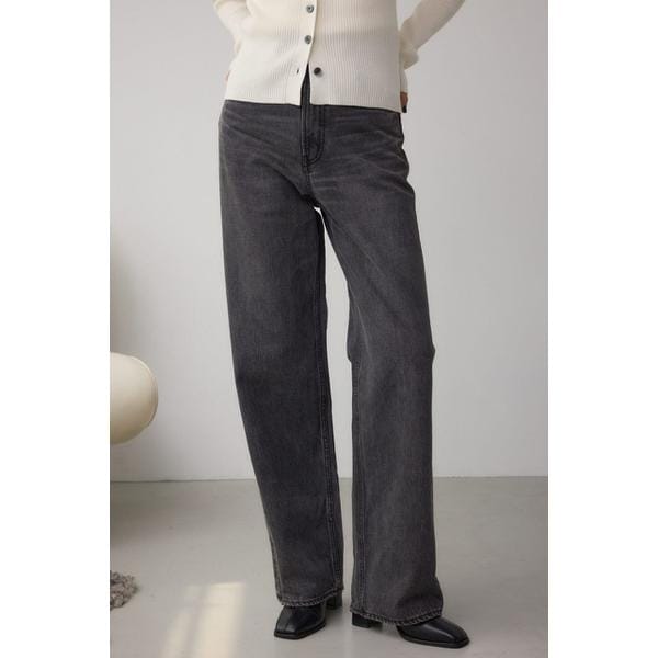 rp moussy ハイウエスト ワイドレッグデニム MOUSSY moussy デニムワイドレッグパンツ ブルー -ファッション通販