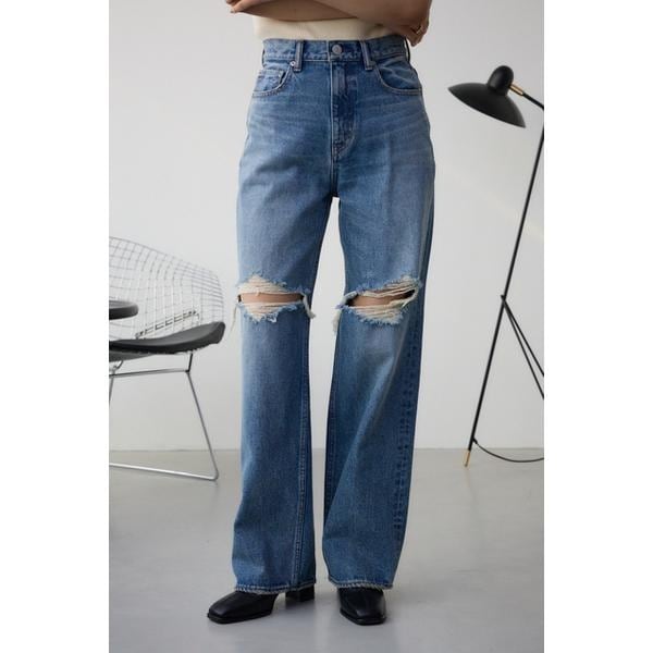 AZUL DENIM ダメージワイドデニム | アズールバイマウジー(AZUL