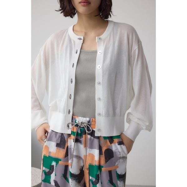 シアークルーネックカーディガン｜WOMEN｜250ISB70-160D｜AZUL