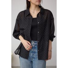 ラインストーンシャツ