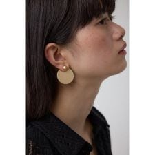 サークルプレートロゴピアス