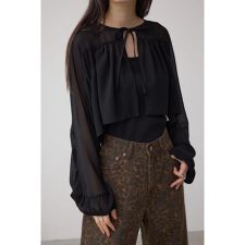 【堀田茜さん着用アイテム】ボリュームギャザーショートボレロ