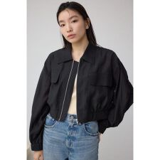 袖ギャザーショートブルゾン