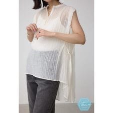 C/T冷感 サイドベルトブラウス