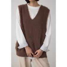 アズールバイマウジー(AZUL BY MOUSSY)のシャギーニットベスト