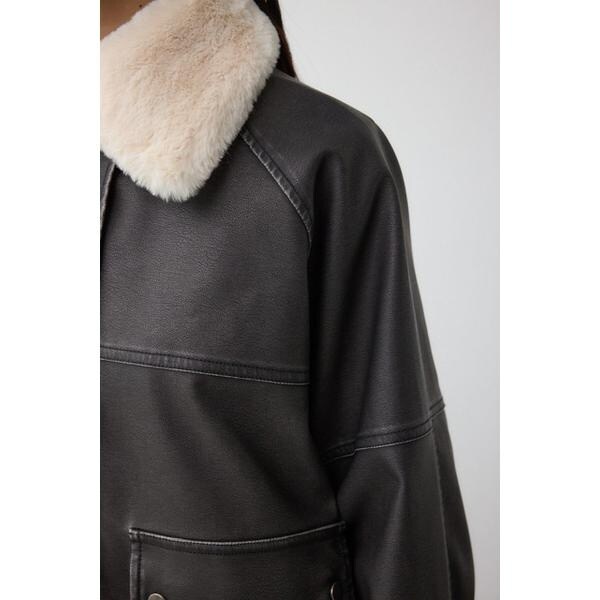 ビンテージフェイクレザーシングルブルゾン | アズールバイマウジー