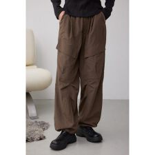 裾ドロストナイロンカーゴポケットパンツ