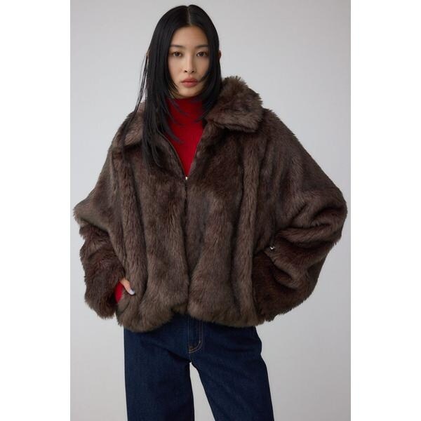 ジップアップファーコート | アズールバイマウジー(AZUL BY MOUSSY