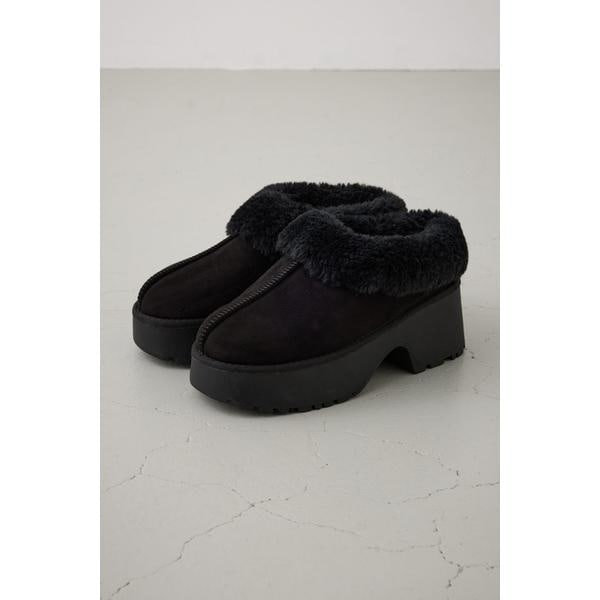 厚底ムートンヒールデザインスリッポン | アズールバイマウジー(AZUL