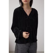 アズールバイマウジー(AZUL BY MOUSSY)のベロアリボンブラウス