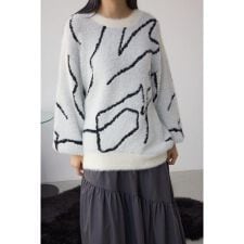 ニュアンス柄ニットトップス