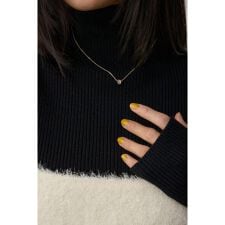 アズールバイマウジー(AZUL BY MOUSSY)のラインストーンクローバーネックレス