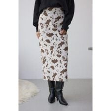 カウ柄ジャガードタイトスカート