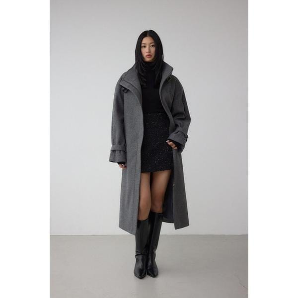 B-HEAT スタンドカラージップロングコート | アズールバイマウジー