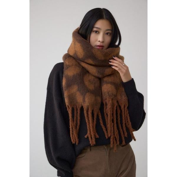 レオパードジャガードマフラー | アズールバイマウジー(AZUL BY MOUSSY