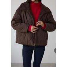 リバーシブルキルティングボアブルゾン