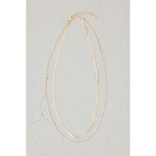 スネークチェーン2連ネックレス