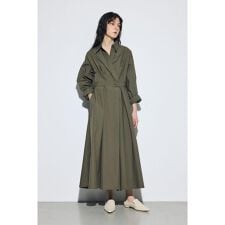 ウエストマークロングシャツワンピース