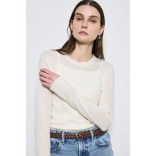 シアー素材ロングTシャツ