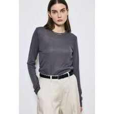 シアー素材ロングTシャツ