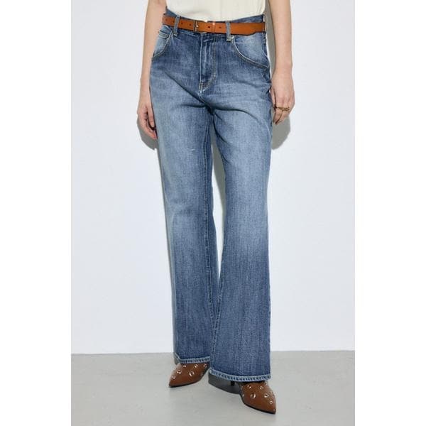 AZUL DENIM センタープレスフレアデニム | アズールバイマウジー(AZUL