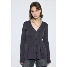 ペプラムカーディガン